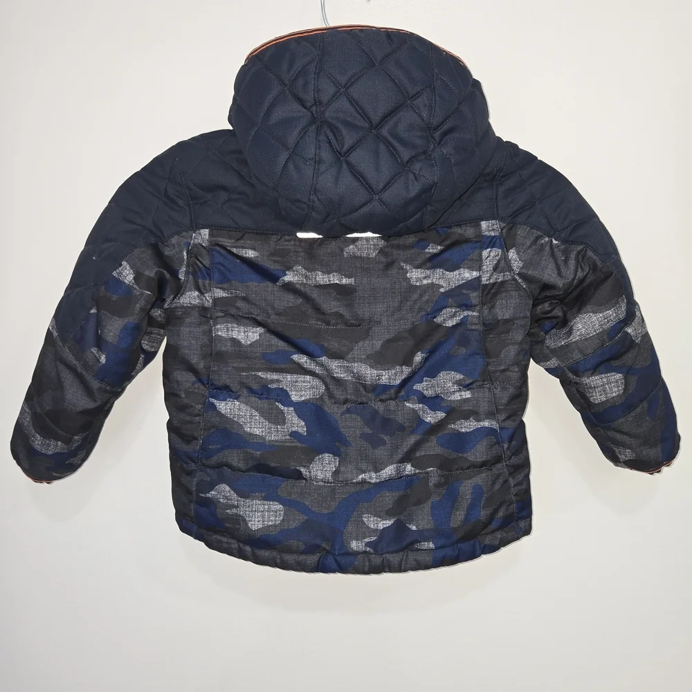 Gerry Boys Camo Puffer Jacket with Fuzzy Lining – Size 3T Spring Fall
